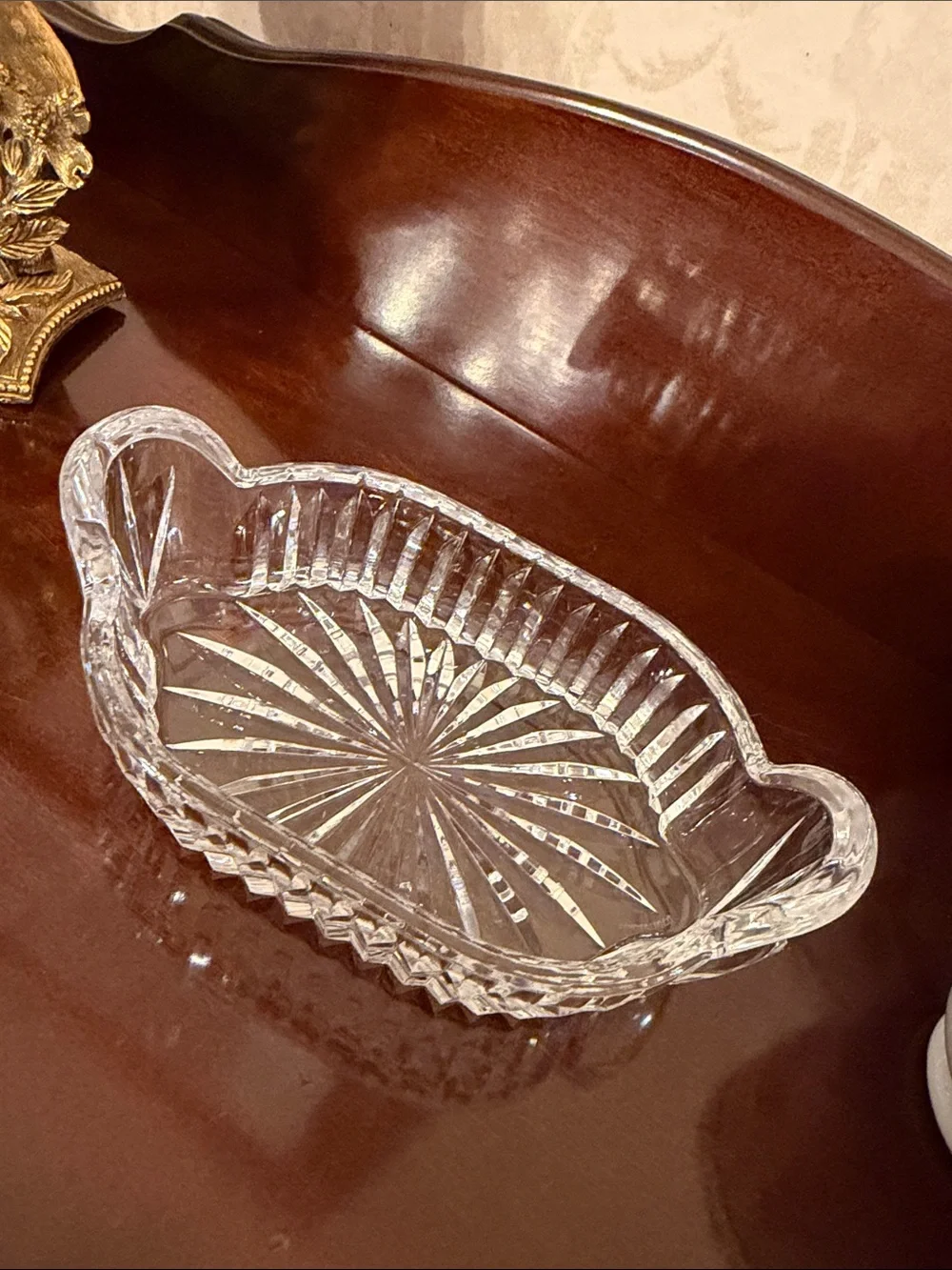 Waterford Crystal  tray , trinket Dish, soap dish ,